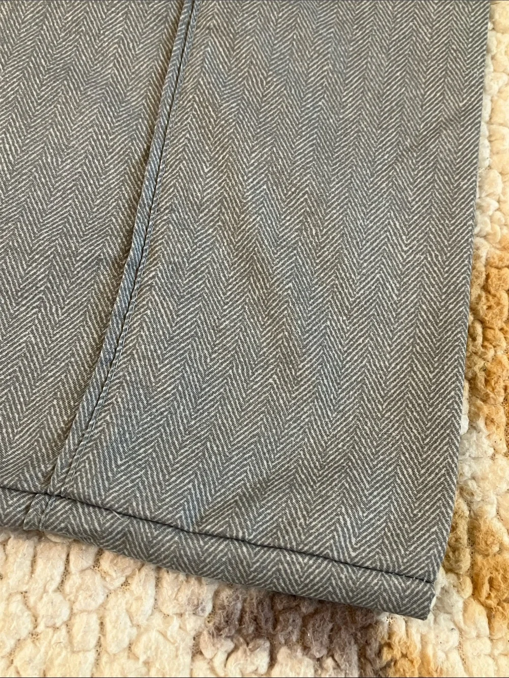 Charisma Brushed Microfiber 2 Standard Pillowcases, grey herringbone print gray